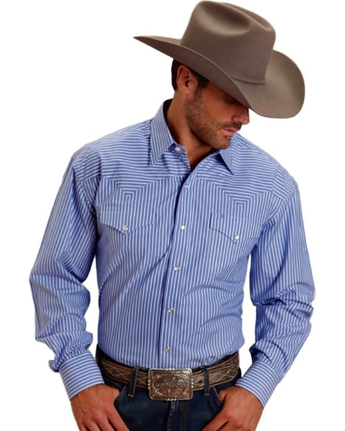 Stetson Men´s Striped Long Sleeve Snap WesternShirt