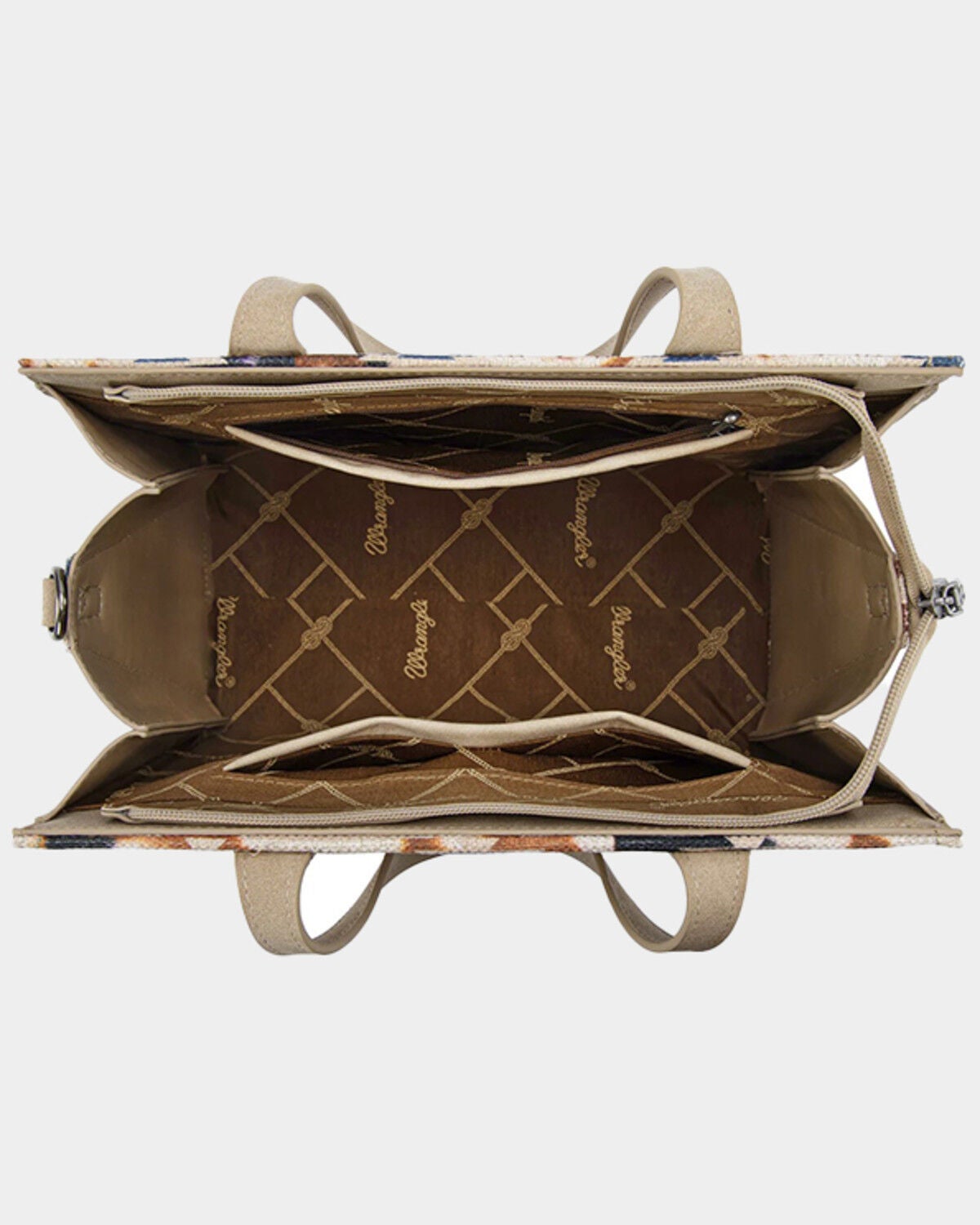 Image #4 - Wrangler Women's Southwestern Print Crossbody Tote, Khaki, hi-res