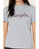 Image #3 - Wrangler Women's Logo Short Sleeve Graphic Tee, Light Blue, hi-res