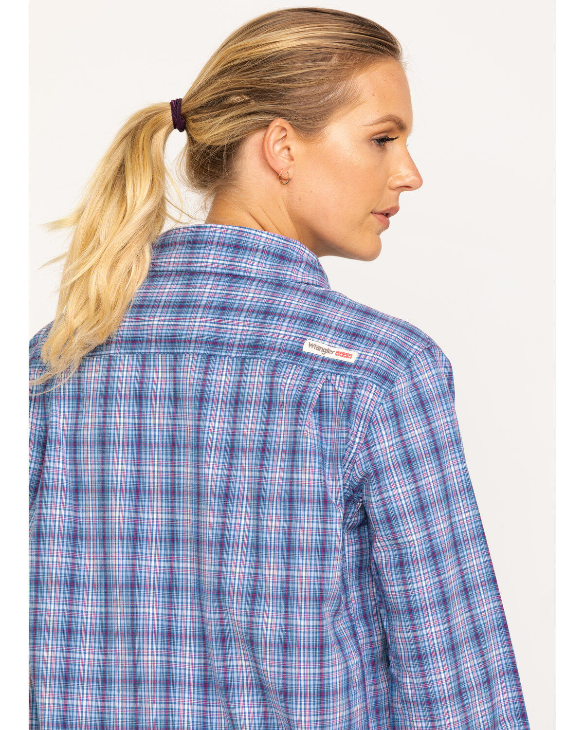 Image #5 - Wrangler Riggs Women's Plaid Long Sleeve Work Shirt, , hi-res