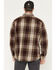 Image #4 - Carhartt Men's Heavyweight Plaid Print Long Sleeve Button-Down Flannel Shirt, Wine, hi-res