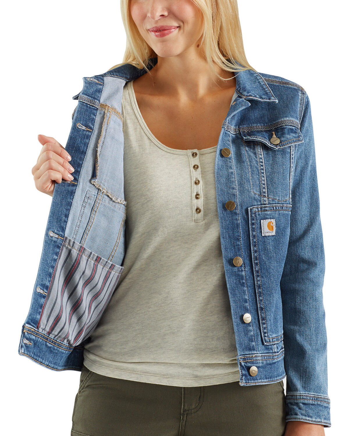 Women's carhartt jean jacket