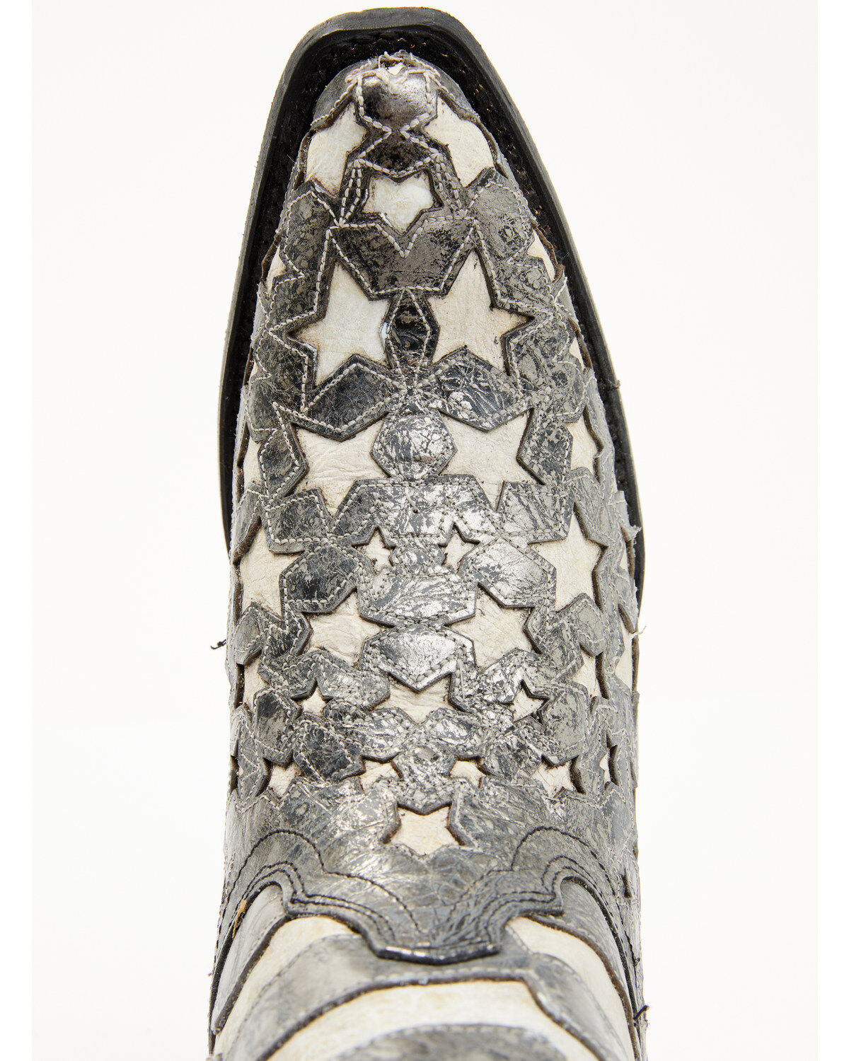 Image #7 - Corral Women's Stars and Stripes Blacklight Western Boots - Snip Toe, Black, hi-res