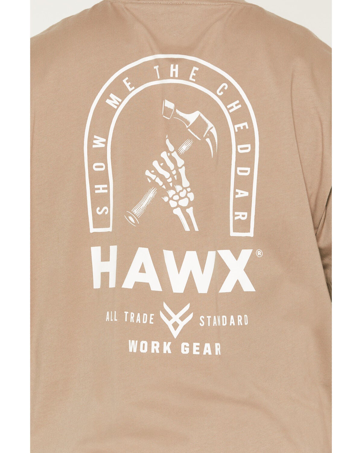 Image #4 - Hawx Men's Work To The Bone Short Sleeve Graphic T-Shirt, Tan, hi-res