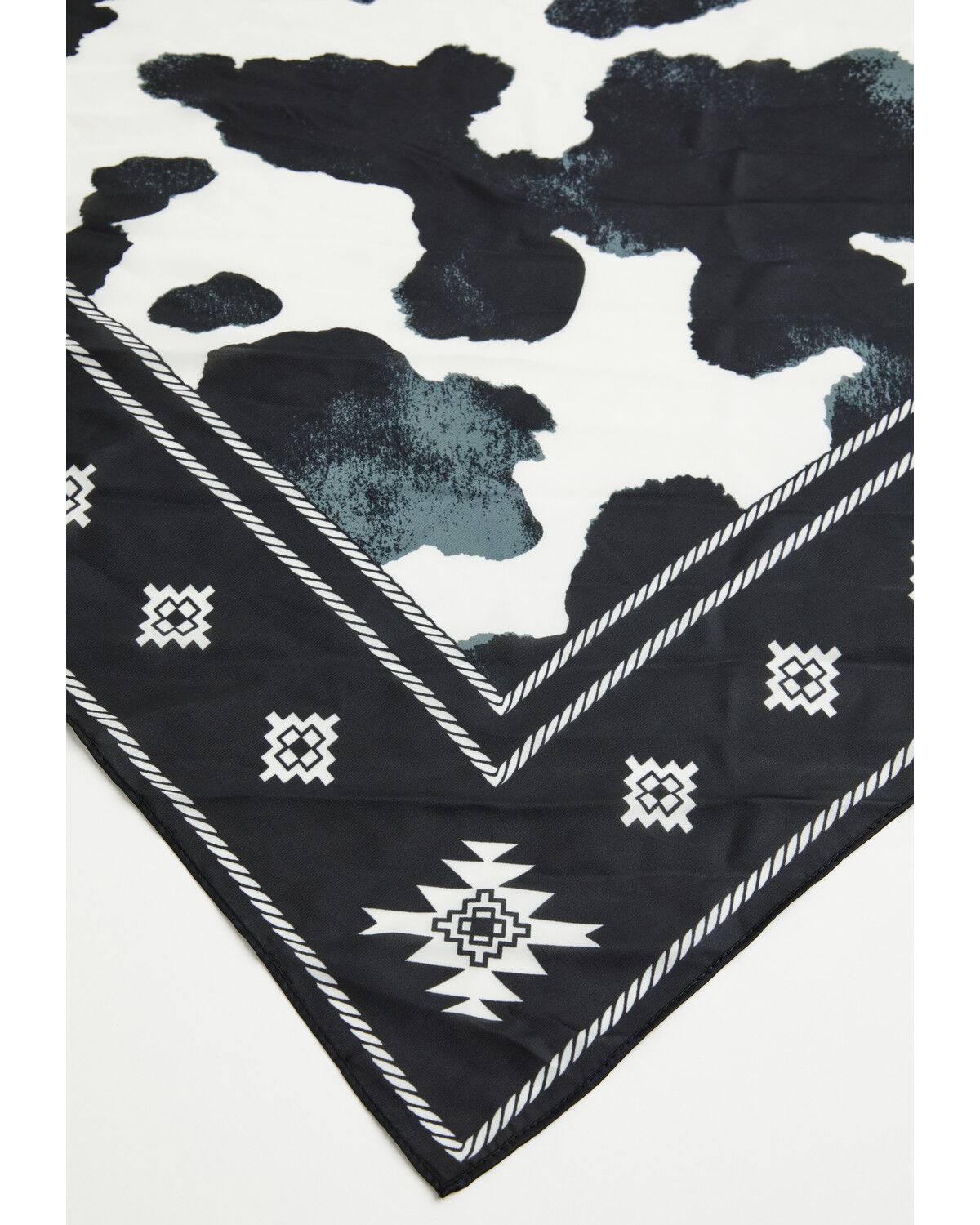 Image #4 - Idyllwind Women's Mona Cow Print Oversized Wild Rag, Black, hi-res