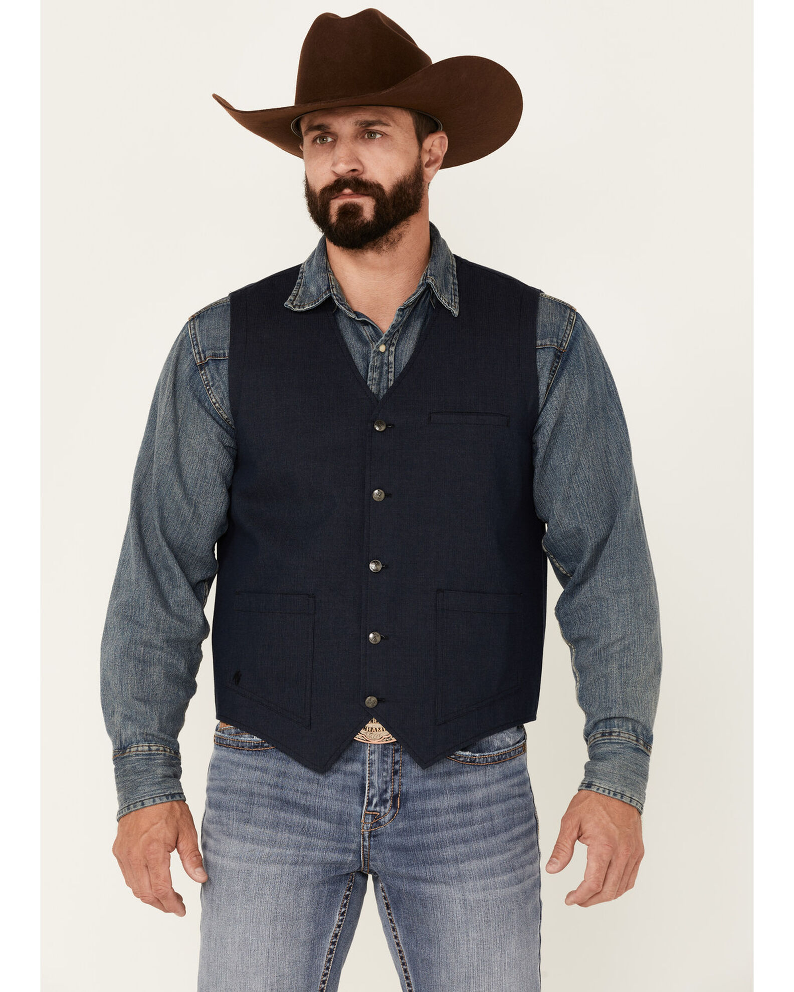Cowboy vest near top me