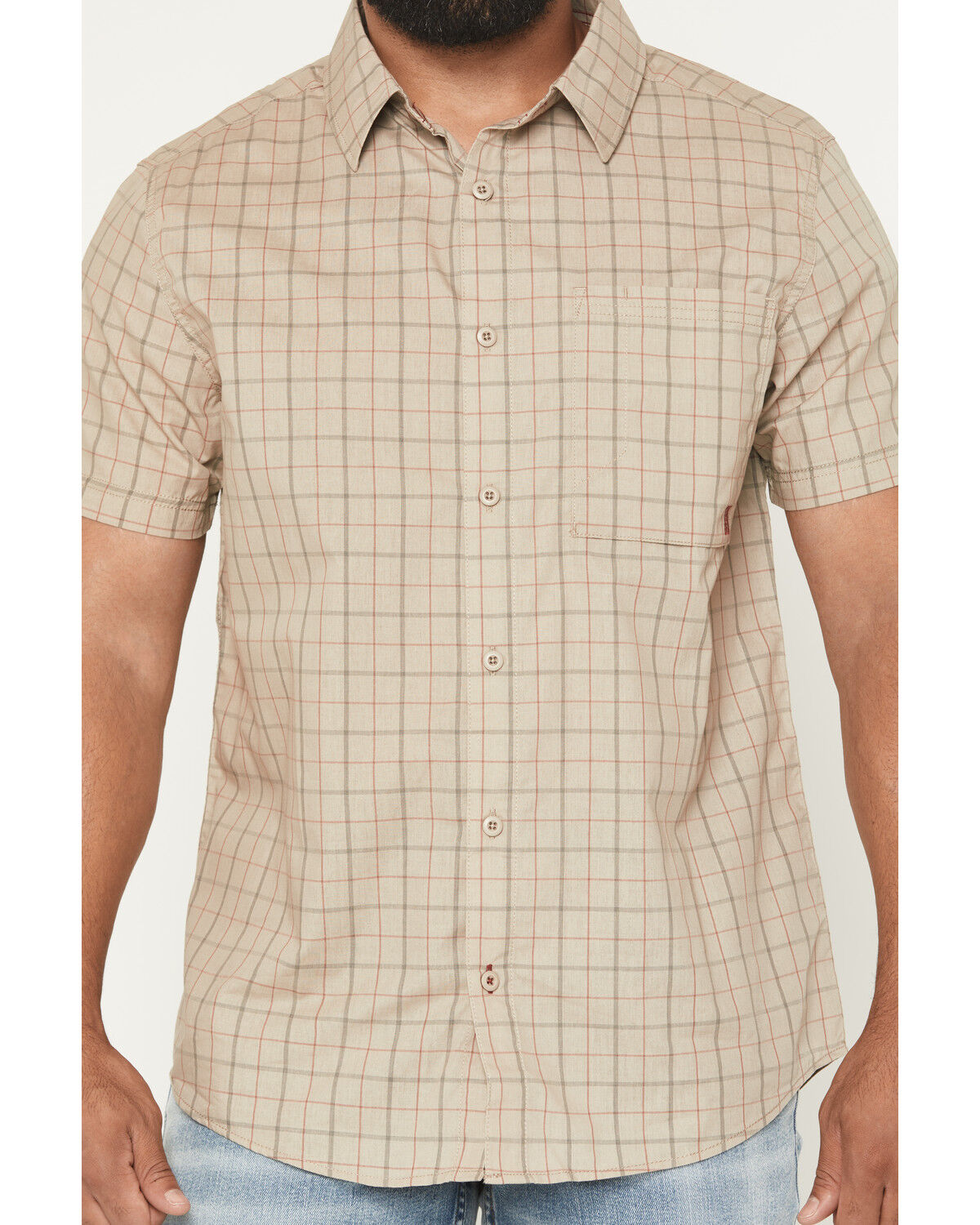 Brothers and Sons Men's Alva Plaid Print Short Sleeve Button-Down Western Shirt