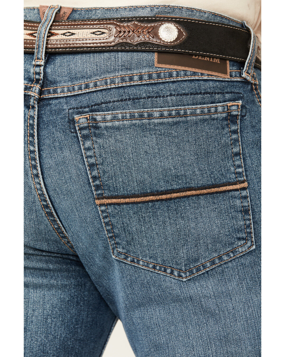 Image #4 - Ariat Men's M5 Hamilton Ray Medium Wash Straight Pro Series Performance Denim Jeans, Medium Wash, hi-res