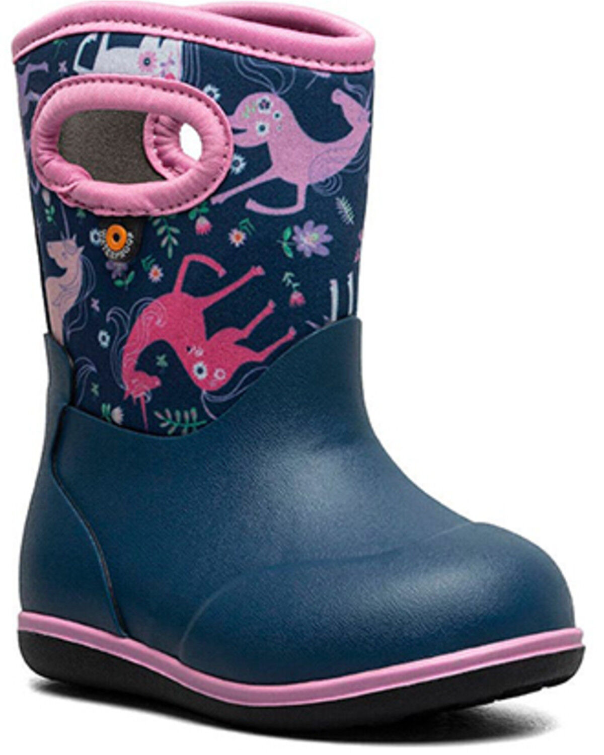 Image #1 - Bogs Toddler Girls' Classic Unicorn Meadow Rainboots, Blue, hi-res