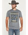 Image #1 - Moonshine Spirit Men's Snake Guitars Short Sleeve Graphic T-Shirt, Charcoal, hi-res