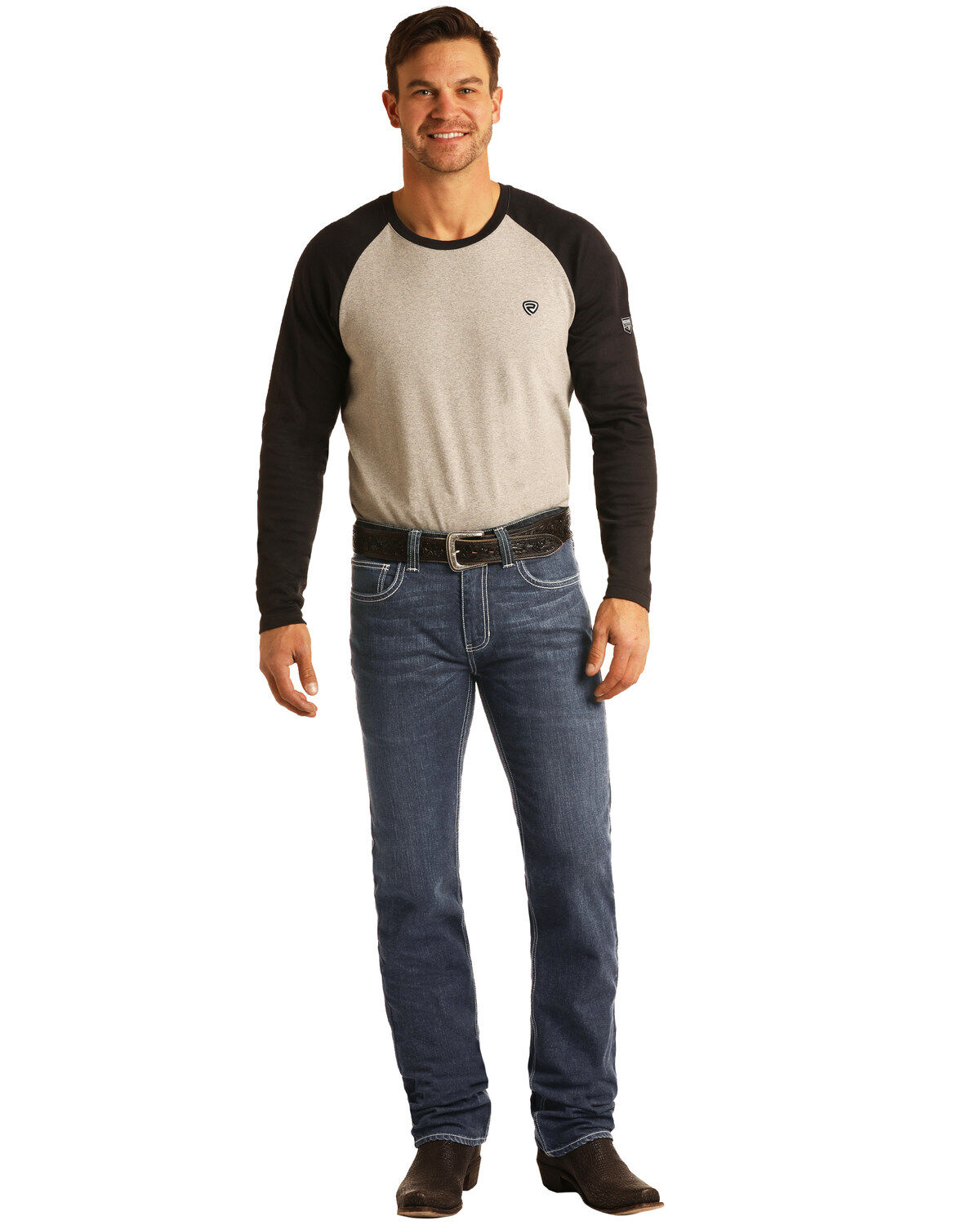 dark blue work jeans