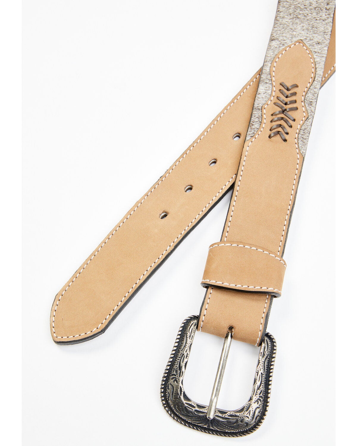 Image #2 - Cody James Men's 2-Tone Hair-On Billet Western Belt, , hi-res