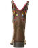 Ariat Girls' VentTEK Quickdraw Serape Western Boots - Broad Square Toe, Brown, hi-res