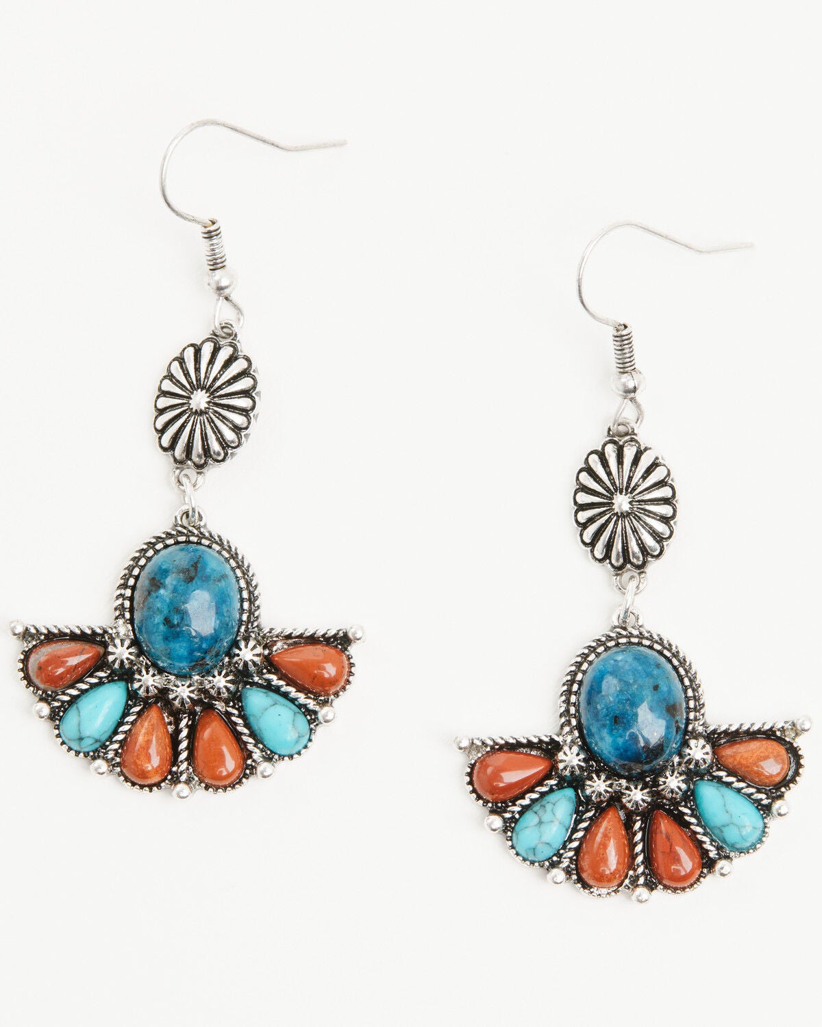 Image #2 - Shyanne Women's American Heritage Cluster Earrings, Silver, hi-res