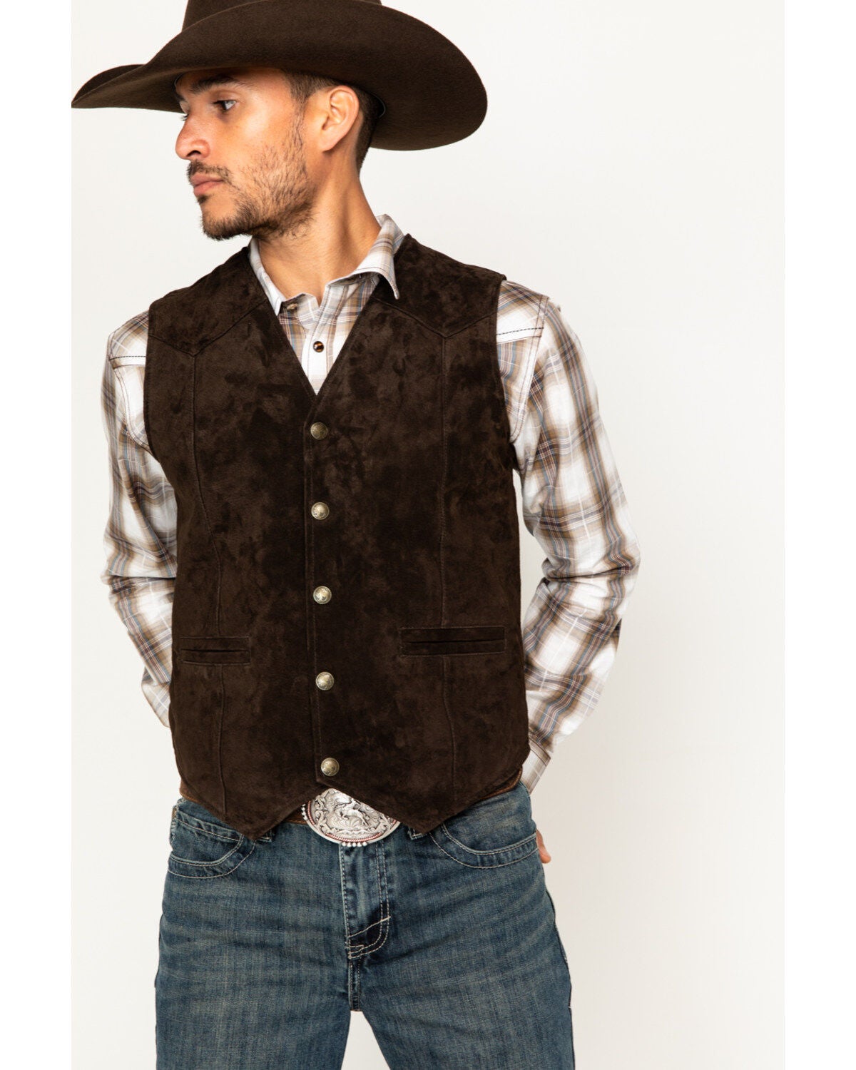 boot barn leather vest