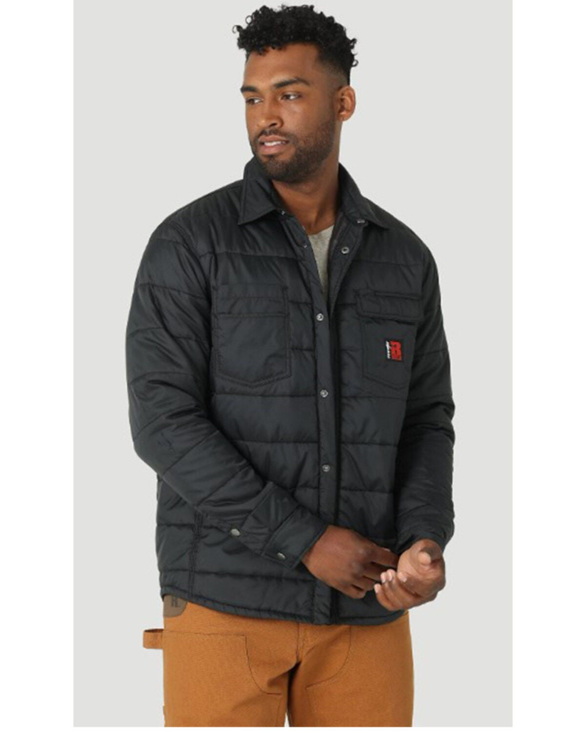 Wrangler RIGGS Men's Tough Layers Insulated Shirt Jacket, Jet Black, hi-res