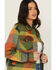 Image #2 - Cleo + Wolf Women's Buffalo Plaid Print Coat, Moss Green, hi-res