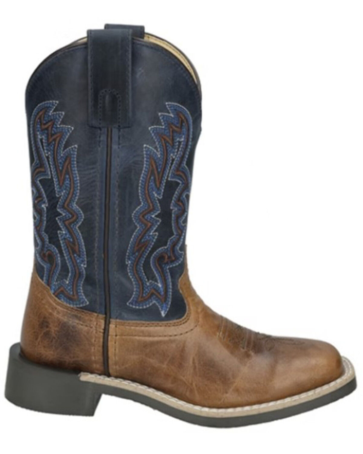 Image #1 - Smoky Mountain Little Boys' Rustler Western Boots - Broad Square Toe, Brown, hi-res