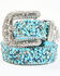 Shyanne Women's Mesh Bling Western Belt, Turquoise, hi-res