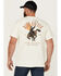 Image #1 - Riot Society Men's Boot Barn Exclusive Rodeo Reaper Short Sleeve Graphic T-Shirt, Tan, hi-res