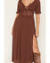 Image #3 - Rosabelle Honey Women's Crochet Front Midi Dress, Brown, hi-res