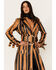 Image #4 - DANCASSAB Women's Diana Zebra Stripe Leather Coat, Tan, hi-res