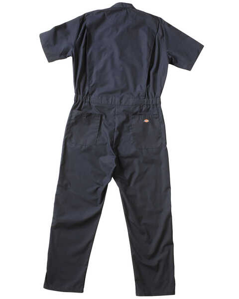 Image #4 - Dickies Short Sleeve Work Coveralls, Navy, hi-res