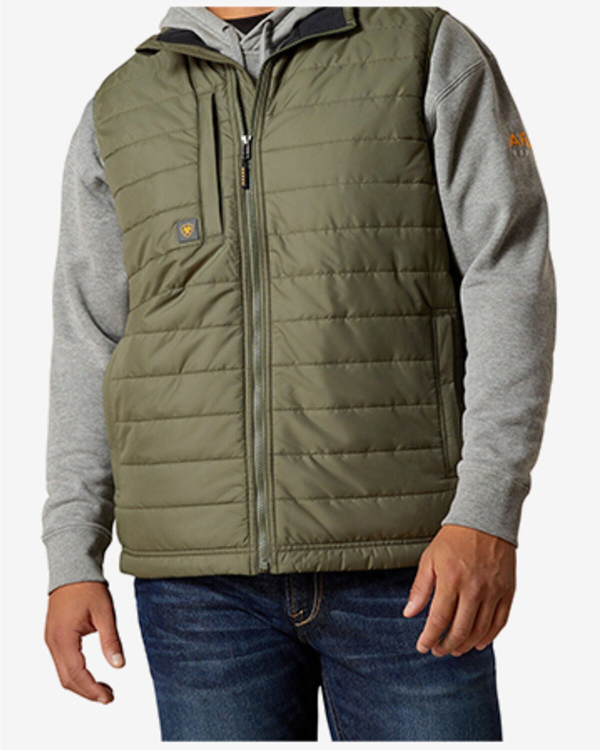 Image #1 - Ariat Men's Cordura &reg; Ripstop Lightweight Insulated Vest, Green, hi-res