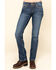 Ariat Women's Rebar Mid Rise Durastretch Nightride Riveter Work Straight Jeans, Blue, hi-res