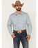 Wrangler 20X Men's AC Medallion Geo Print Snap Western Shirt , Turquoise, hi-res
