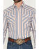 Image #3 - Ely Walker Men's Striped Long Sleeve Pearl Snap Western Shirt, Navy, hi-res