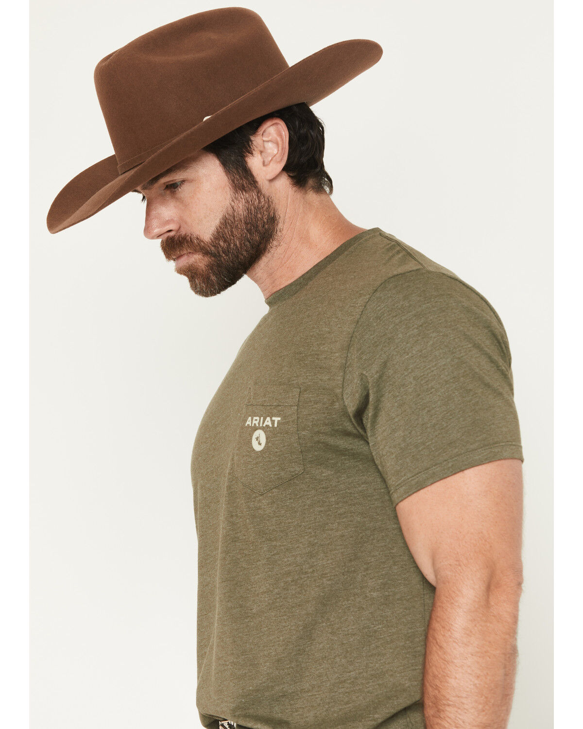Image #3 - Ariat Men's Roped Diamond Short Sleeve Graphic T-Shirt, Green, hi-res