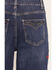 Image #4 - Rodeo Quincy X Boot Barn Women's Vintage Rose Dark Wash High Rise Wide Leg Stretch Denim Jeans, Dark Wash, hi-res