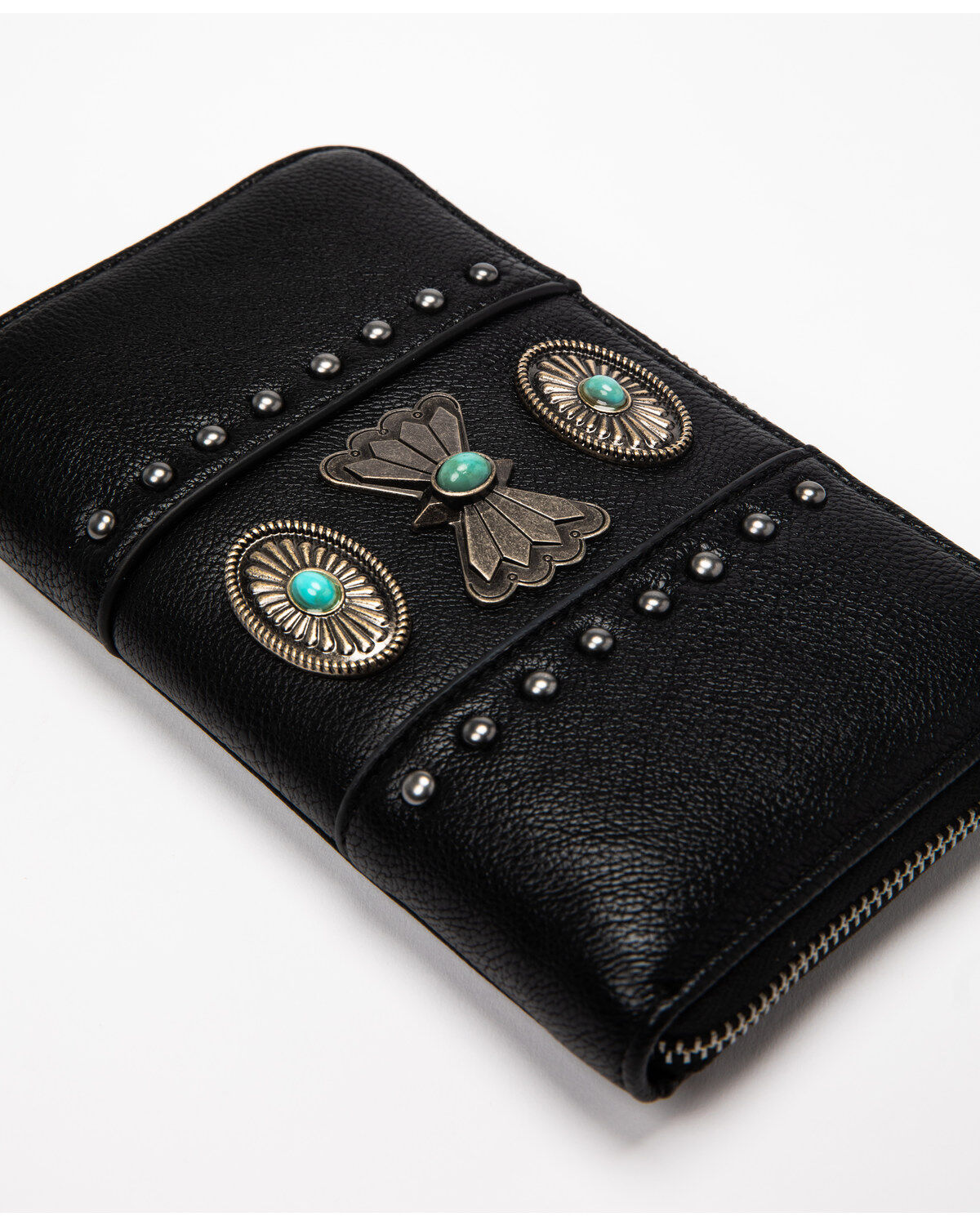 Image #3 - Shyanne Women's Black Concho Wallet, Black, hi-res