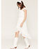 Image #3 - Shyanne Women's Lace Flutter Sleeve High-Low Midi Dress, White, hi-res