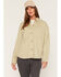 Image #1 - Carhartt Women's Durham Knit Long Sleeve Overshirt, Light Green, hi-res