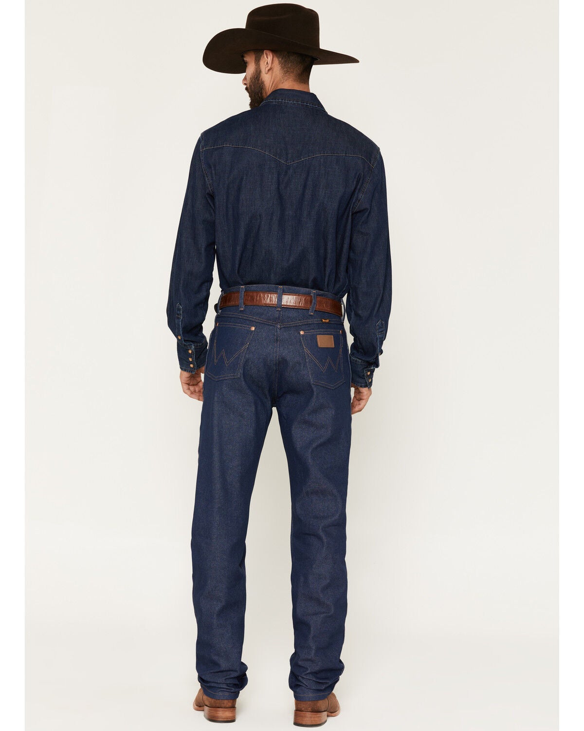 Image #3 - Wrangler Men's Original Fit Rigid Jeans, Indigo, hi-res