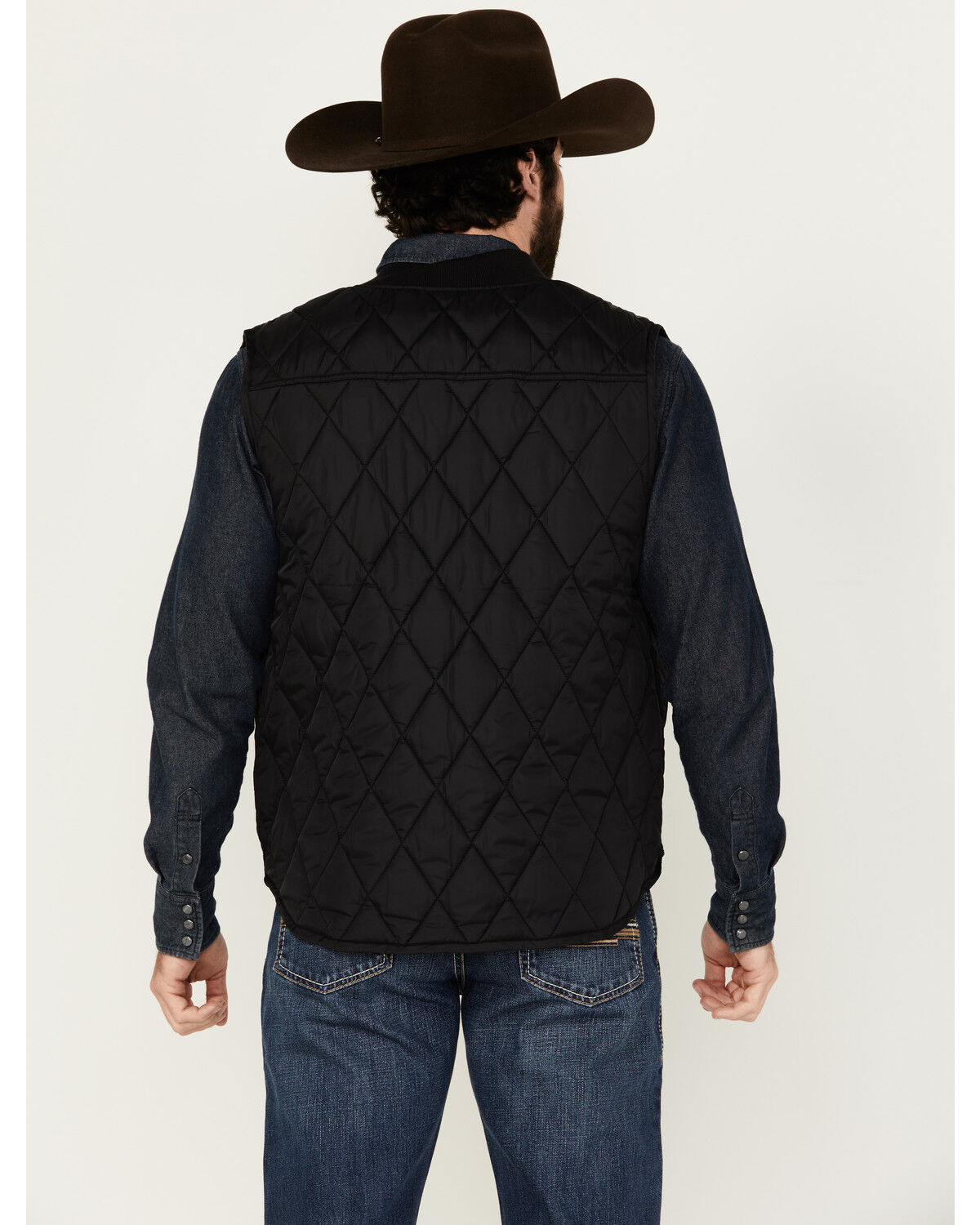 Image #4 - Bother and Sons Men's Taylorsville Quilted Vest, Black, hi-res