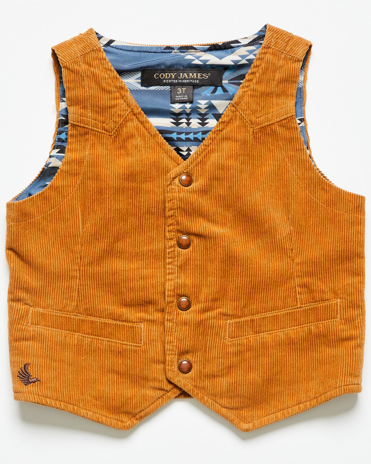 Cody James Toddler Boys' William Corduroy Snap Vest
