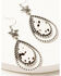Image #2 - Shyanne Women's Cowhide Double Hoop Star Earrings, Silver, hi-res