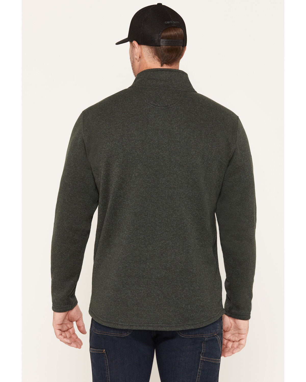 Image #4 - Carhartt Men's Wayland 1/4 Zip Sweater, Green, hi-res