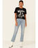 Changes Women's Bout To Get Western Graphic Short Sleeve Tee , Black, hi-res