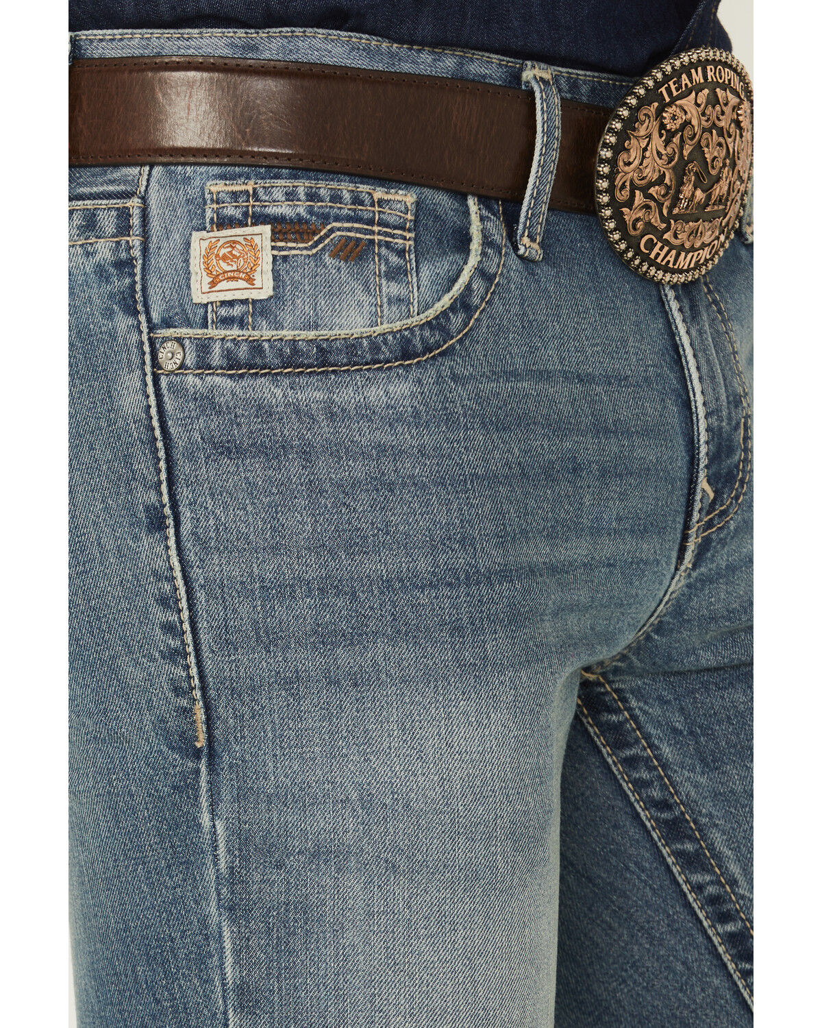 Cinch Men's Ian Medium Wash Slim Bootcut Rigid Denim Jeans