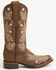 Image #2 - Circle G Women's Floral Embroidered Western Boots - Square Toe, Brown, hi-res