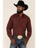 Image #1 - Resistol Men's Red Camden Geo Print Long Sleeve Western Shirt, Red, hi-res