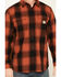 Image #3 - Carhartt Men's Hubbard Loose Fit Heavyweight Plaid Print Long Sleeve Flannel Shirt, Red, hi-res