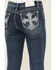 Image #2 - Grace In LA Women's Medium Wash Paisley Cross Pocket Bootcut Stretch Denim Jeans, Medium Wash, hi-res