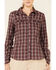 Image #3 - Columbia Women's Malbec Plaid Print Ridge Lite Long Sleeve Button-Down Western Shirt , Burgundy, hi-res