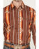 Image #3 - Wrangler Men's Checotah Southwestern Print Long Sleeve Snap Western Shirt, Brown, hi-res