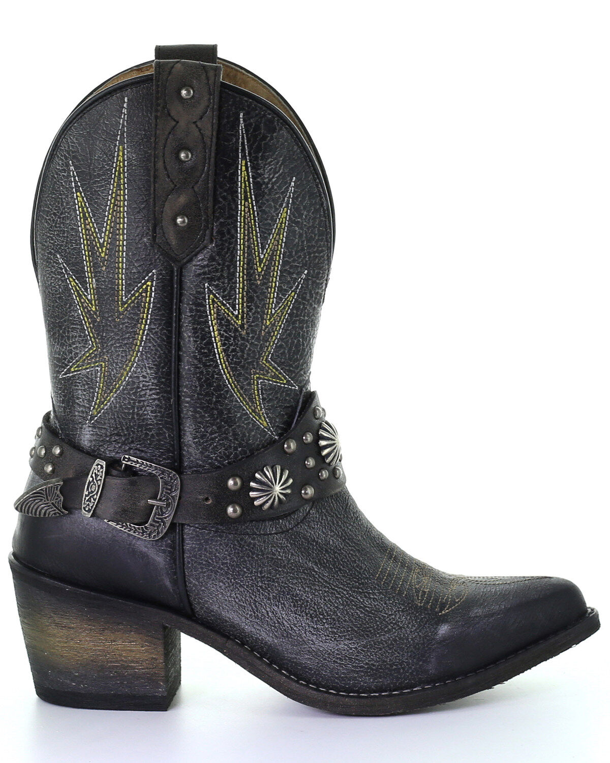 Image #2 - Corral Women's Studded Harness & Concho Western Boots - Round Toe, , hi-res